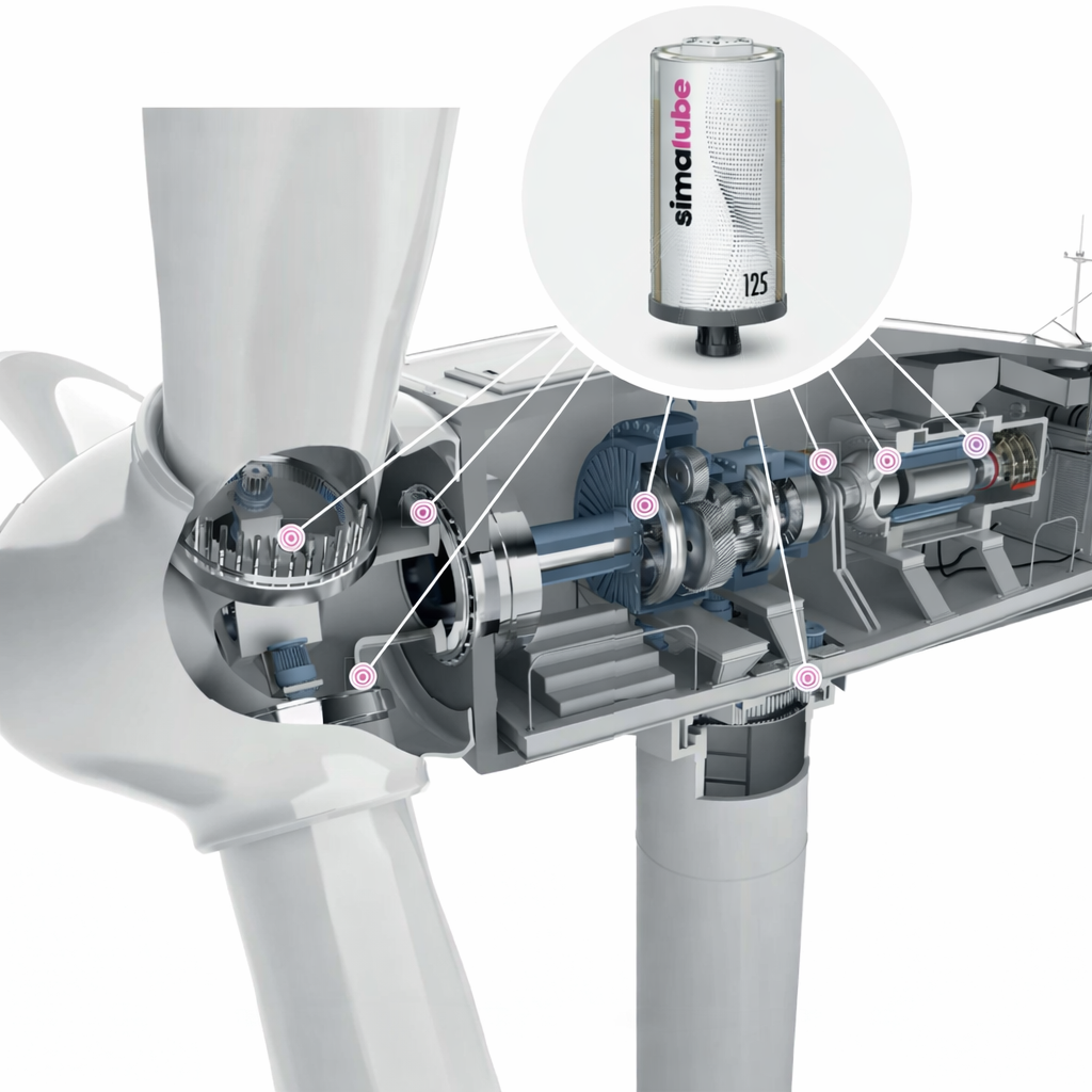 Bôi trơn tự động tuabin điện gió