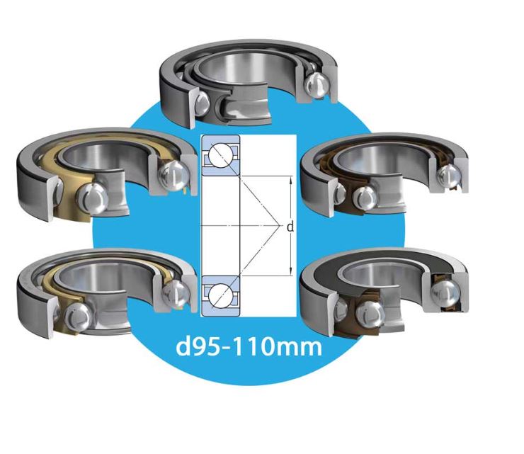 Cấu tạo vòng bi cầu tiếp xúc góc ISB